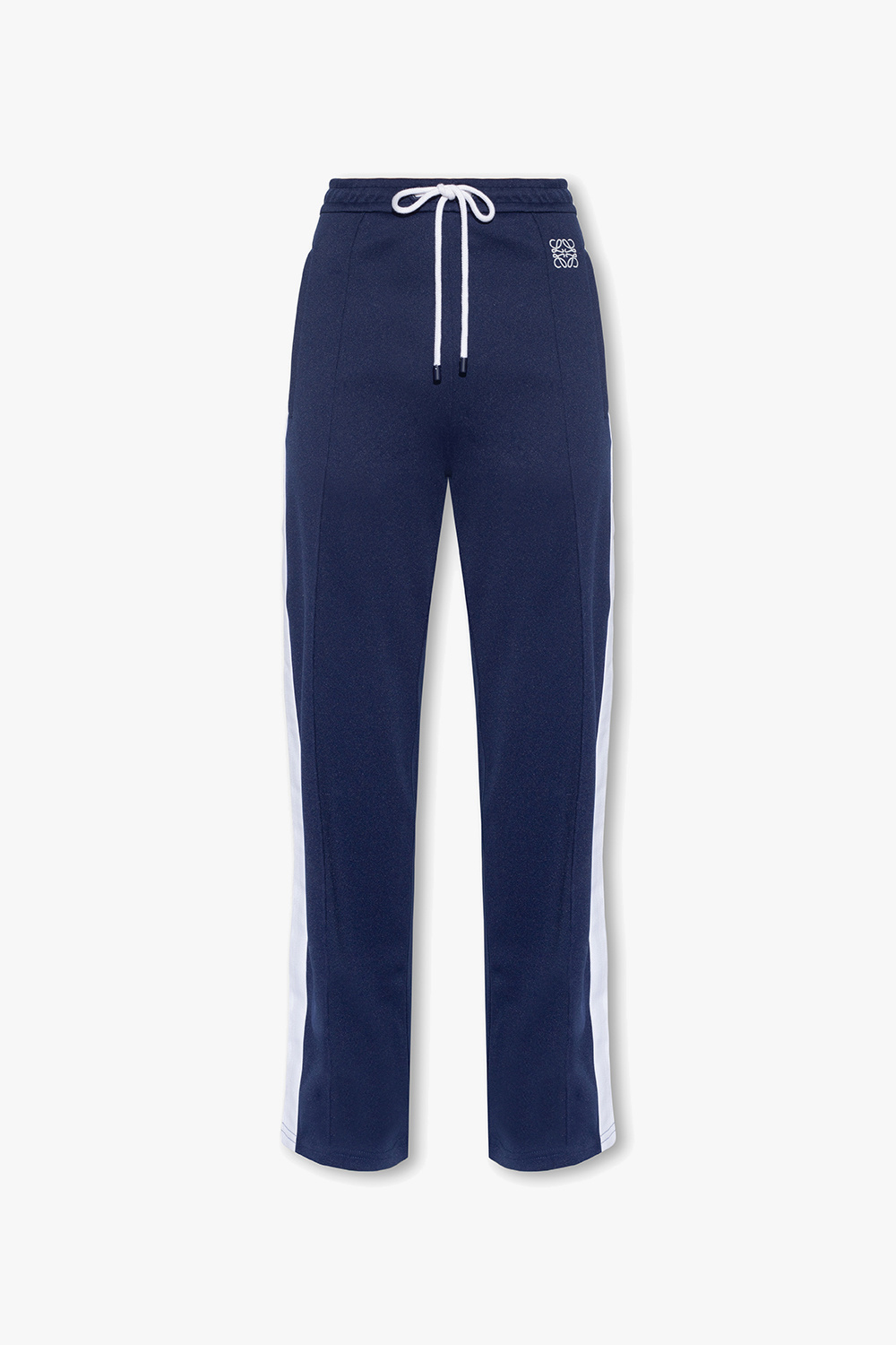 【関税&送料込】Loewe Tailored Trousers Navy blue Trousers with logo Loewe - SchaferandweinerShops